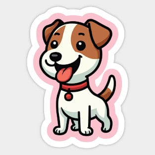 Jack Russell Terrier cartoon puppy Sticker